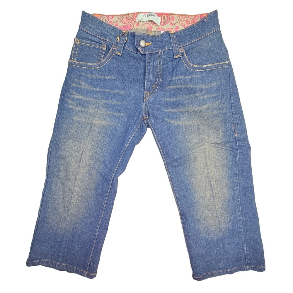 Levi's Slouch Crop Jeans Women's Size 13‎ Dark Wash Cropped Denim Pants